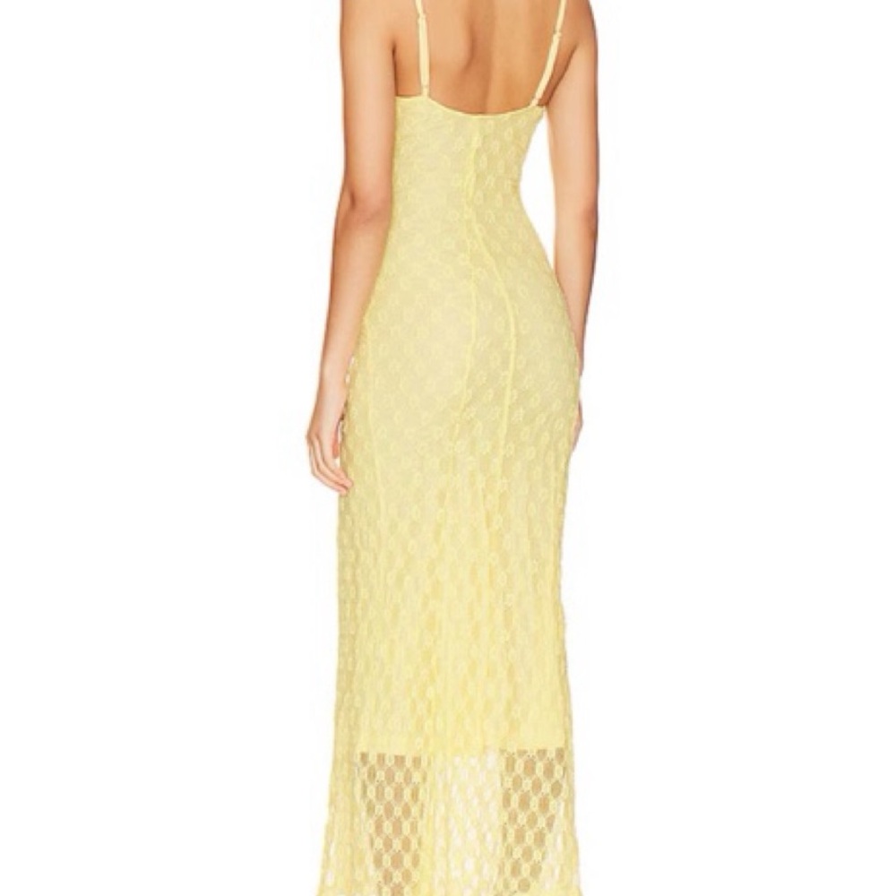 Bardot Yellow Lace Maxi Dress - Picture 3 of 4